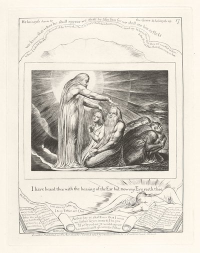 I have heard thee with the hearing of the Ear but now my Eye seeth thee, 1825 by William Blake